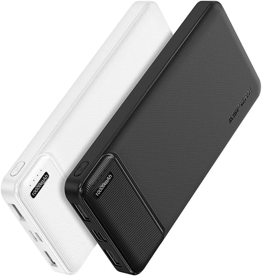 AsperX 2-Pack Power Bank Portable Charger Fast Charging 10000mAh