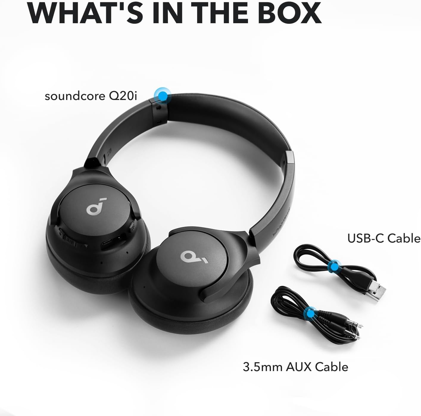 Soundcore by Anker Q20i Hybrid Active Noise Cancelling Foldable Headphones